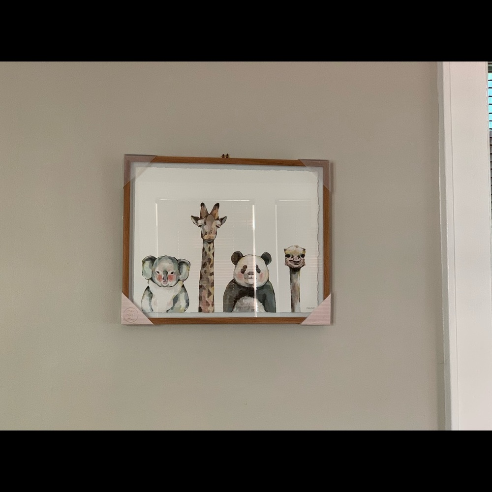 REDUCED June 2021 >Zoo animal wall art - kids room